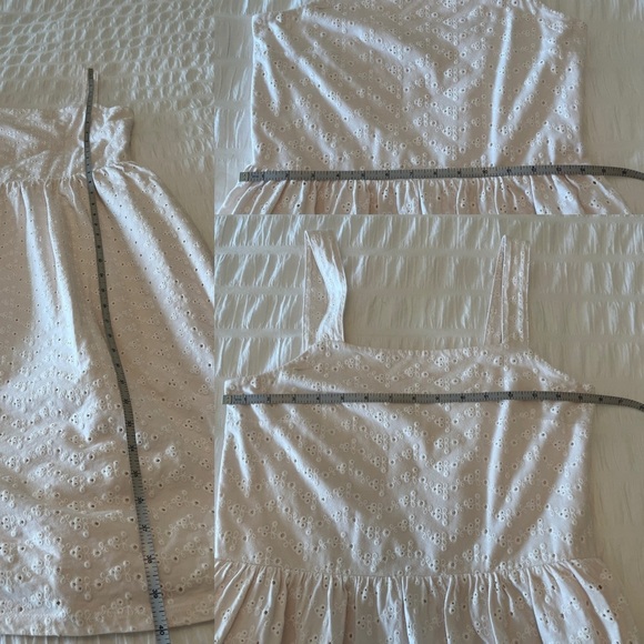 BARBOUR Hopewell Dress Pale Pink Eyelet Straps Fit & Flare Lined Pockets Summer - Picture 16 of 16